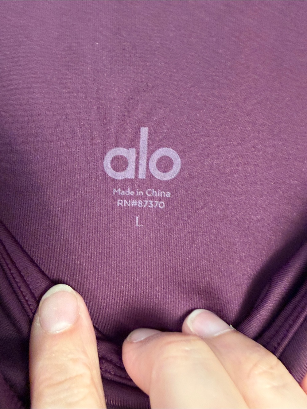 ALO Yoga Enso Tank Plum Crossover Bralette Tank size Large - Picture 5 of 8
